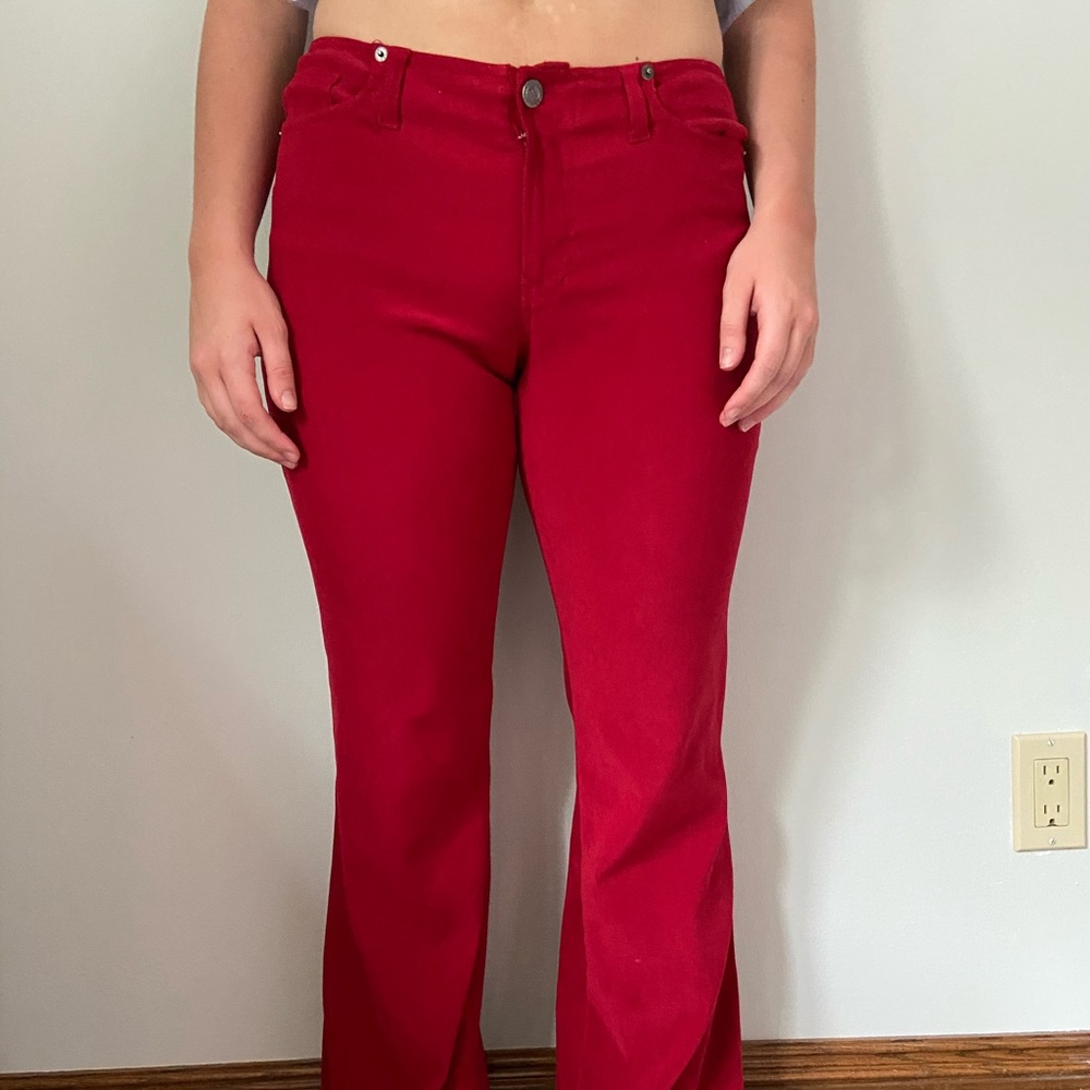 Vintage Red Flare Pants